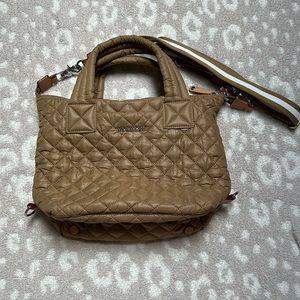 MZ Wallace Small Sutton Deluxe Crossbody in Caramel